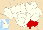 Stockport UK locator map